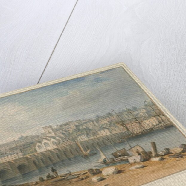 Devonshire - Bideford - Bridge and Town, 1827 by John Buckler