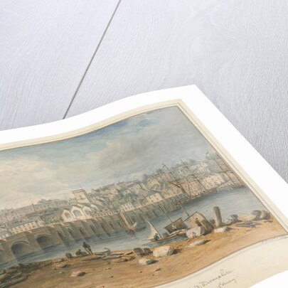 Devonshire - Bideford - Bridge and Town, 1827 by John Buckler