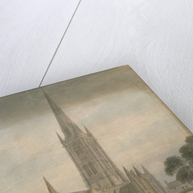 Lincolnshire - Grantham Church, 1811 by John Buckler