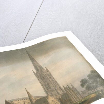 Lincolnshire - Grantham Church, 1811 by John Buckler