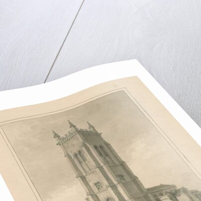 Norfolk - Cromer - St. Peter and St. Paul's Church: sepia drawing, 1847 by John Buckler