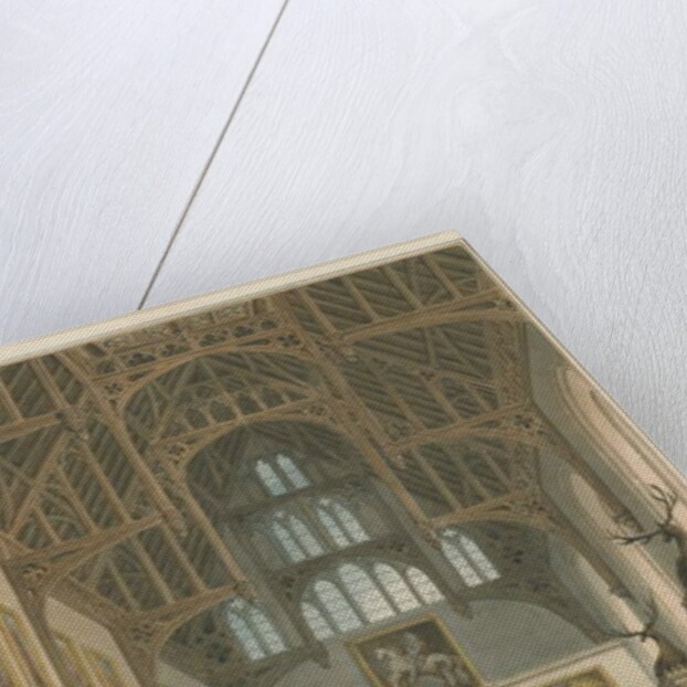 Sussex - Cowdray House - Interior of Hall, 1828 by John Buckler