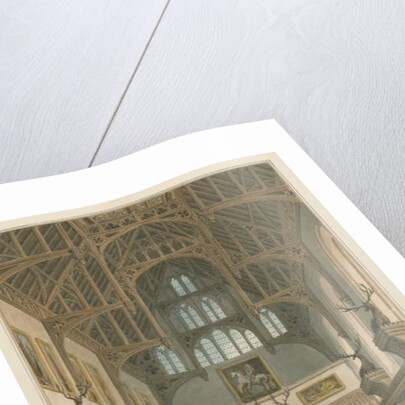 Sussex - Cowdray House - Interior of Hall, 1828 by John Buckler