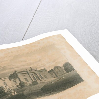 Wiltshire - Stourhead - Mansion: engraving, 1817 by John Buckler