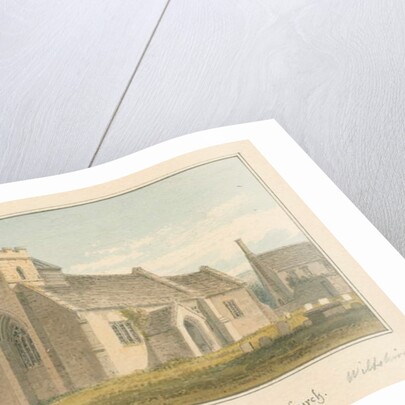 Wiltshire - Teffont Evias Church, 1817 by John Buckler