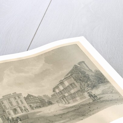 Worcestershire - Droitwich - George Inn: sepia drawing, 1833 by John Buckler