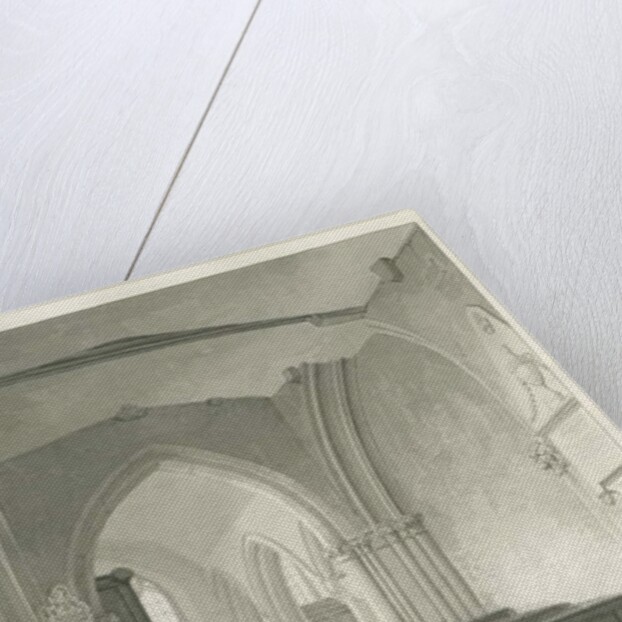 Worcestershire - Droitwich - Saint Andrew's Church Interior : sepia drawing, 1833 by John Chessell Buckler