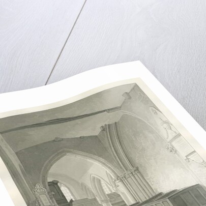 Worcestershire - Droitwich - Saint Andrew's Church Interior : sepia drawing, 1833 by John Chessell Buckler