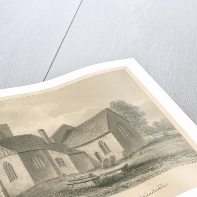 Worcestershire - Droitwich - Saint Peter's Church: sepia drawing, 1833 by John Buckler