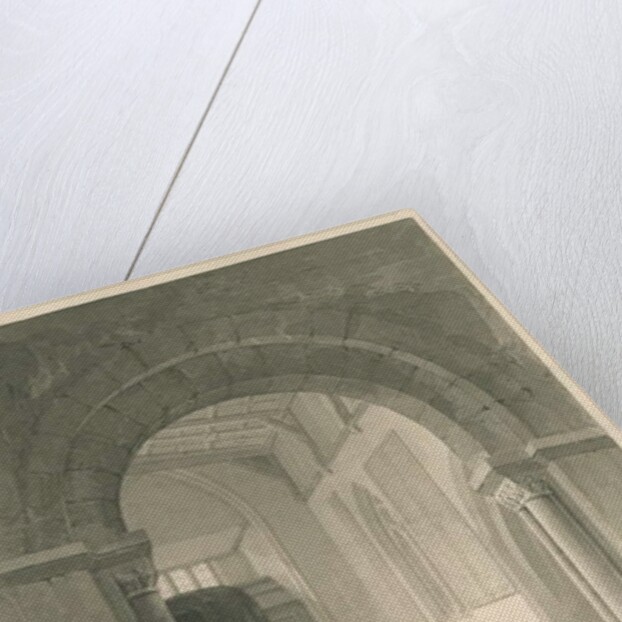 Worcestershire - Droitwich - Saint Peter's Church Interior : sepia drawing, 1833 by John Chessell Buckler