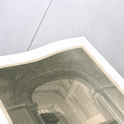 Worcestershire - Droitwich - Saint Peter's Church Interior : sepia drawing, 1833 by John Chessell Buckler