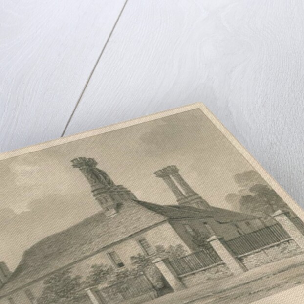 Worcestershire - Droitwich - Staynors Court: sepia drawing, 1833 by John Chessell Buckler