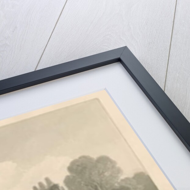 Worcestershire - Hanbury - Meer Hall: sepia drawing, 1833 by John Chessell Buckler