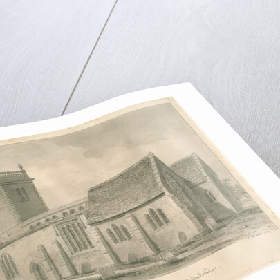 Abbots Bromley Church : sepia drawing, 1839 by John Buckler