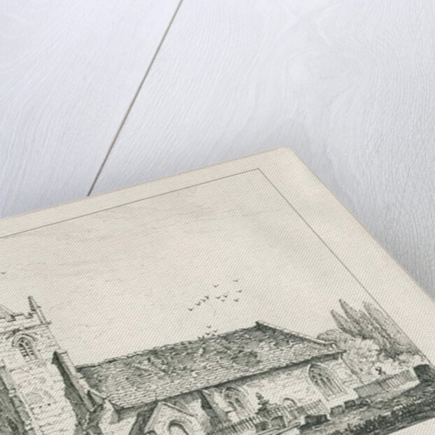 Acton Trussell Church: pen and ink drawing, 1838 by Thomas Peploe Wood