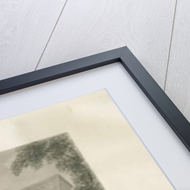 Aldridge Grammar School: sepia drawing, 1847 by John Buckler