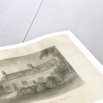 Aldridge Grammar School: sepia drawing, 1847 by John Buckler