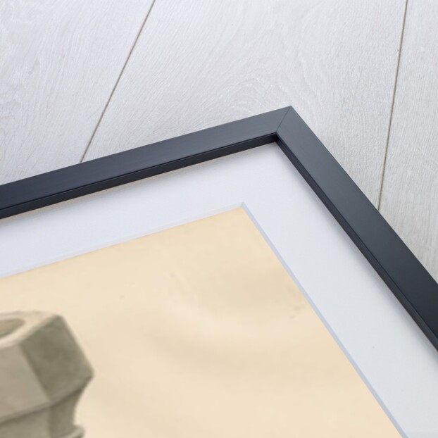 Font in Alstonfield Church: sepia drawing, 1839 by John Buckler