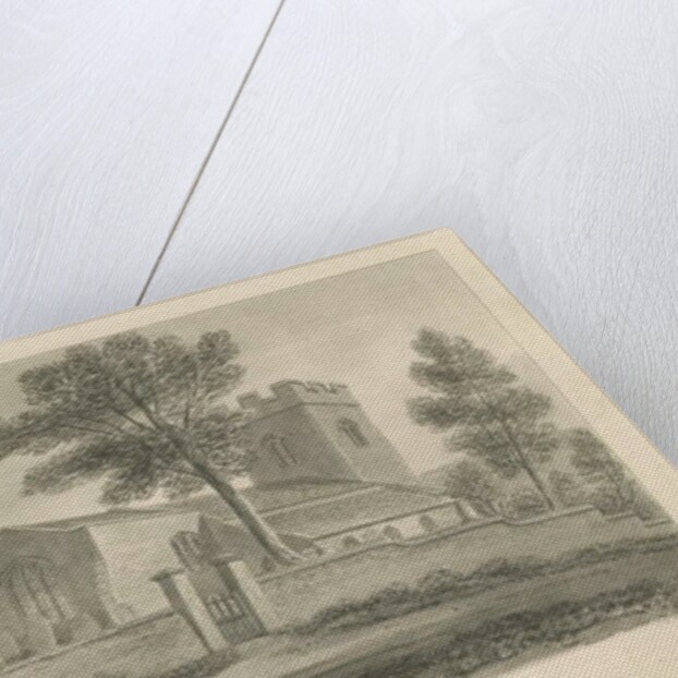 Alton Church: sepia drawing, 1841 by John Chessell Buckler