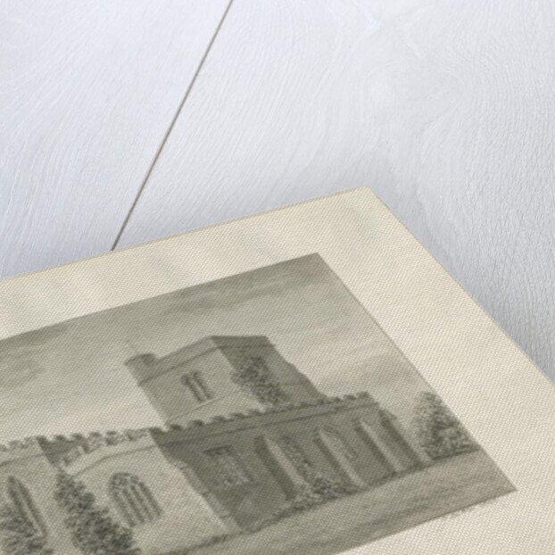 Arley Church: sepia drawing, 1846 by John Buckler