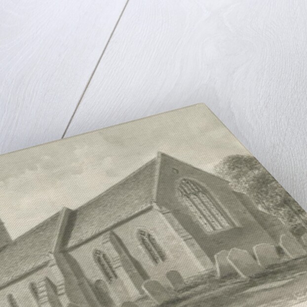 Armitage Church: sepia drawing, 1844 by John Buckler