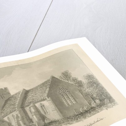 Armitage Church: sepia drawing, 1823 by John Buckler