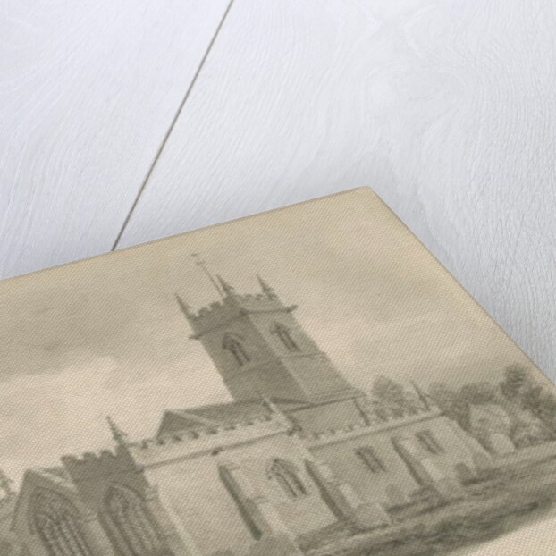 Ashley Church: sepia drawing, 1843 by John Buckler