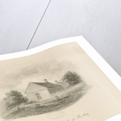 Audley Grammar School: sepia drawing, 1840 by John Buckler