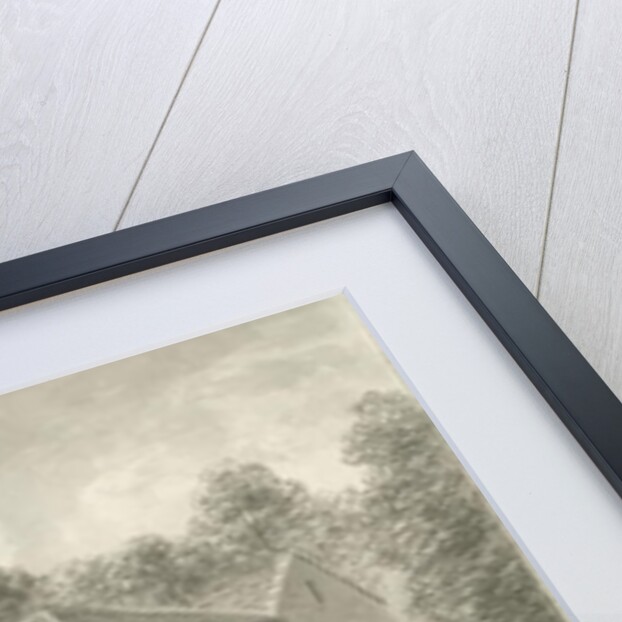 Barlaston Church: sepia drawing, 1844 by John Buckler