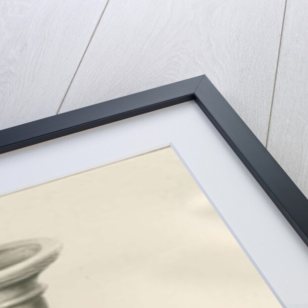 Font in Barlaston Church: sepia wash drawing, 1844 by John Buckler