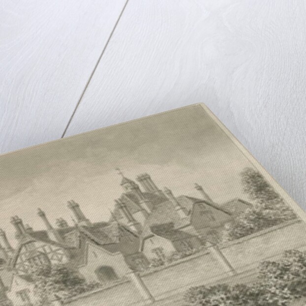 Barton under Needwood - 'Barton Hall' : sepia drawing, 1839 by John Buckler