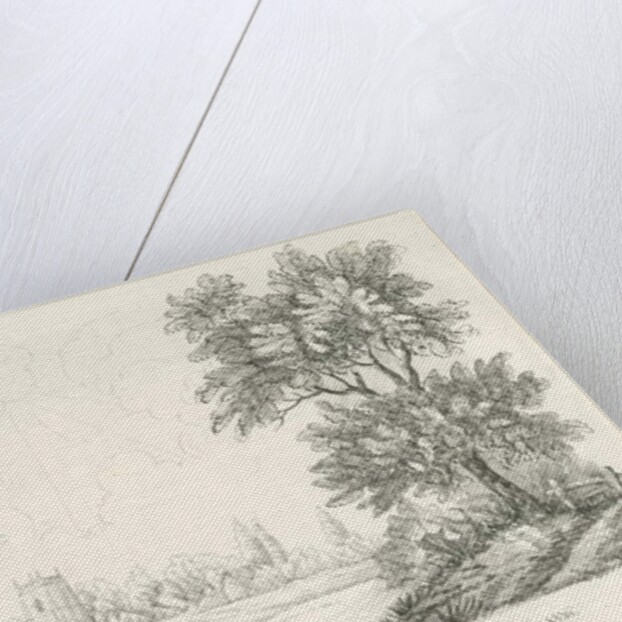 Barton under Needwood Village: pen and ink drawing, 1836 by John Robert Fernyhough