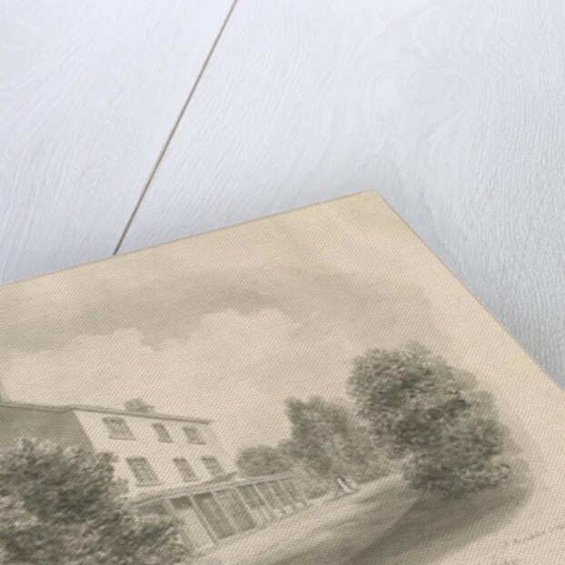 Baswich Village - house of John Stevenson Salt, Esq. : sepia drawing, 1842 by John Buckler