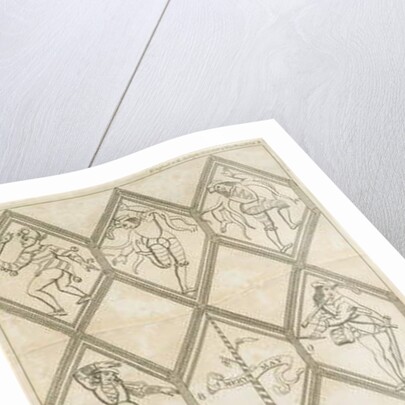 Betley Glass Window - Morris Dancers: engraving, nd [?18th cent] by I Jones