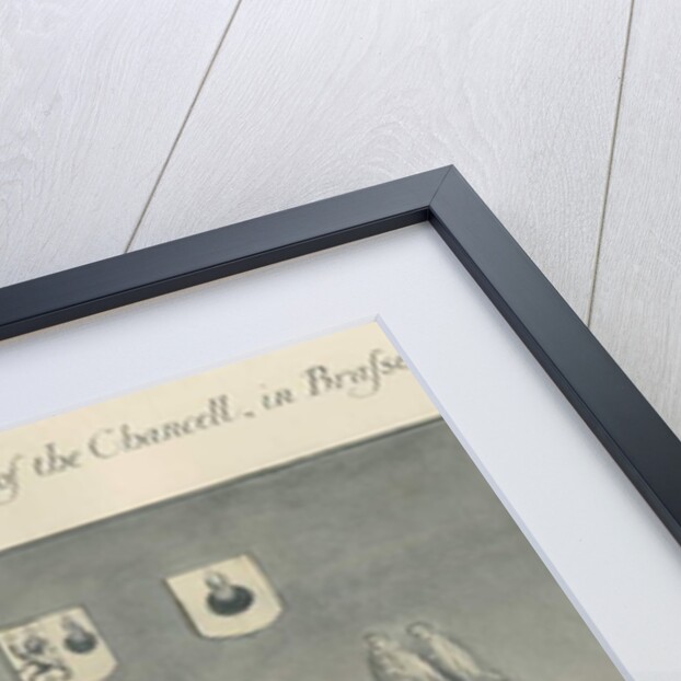 Brass plate in Biddulph Church - William Bowyer of Knipersley : pen and wash drawing, nd [?19th cent] by John Robert Fernyhough