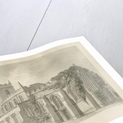 Blithfield Church: sepia drawing, 1824 by John Buckler