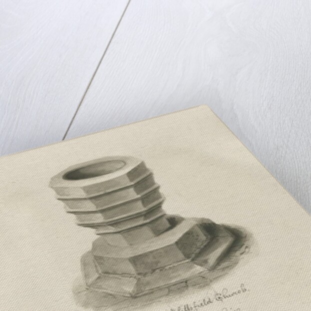 Font in Blithfield Church by John Buckler