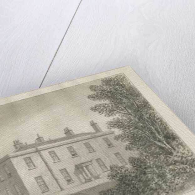 Blithfield - Rectory: sepia drawing, 1824 by John Buckler
