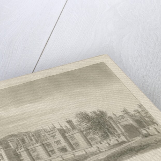 Blithfield Hall: sepia drawing, 1823 by John Buckler