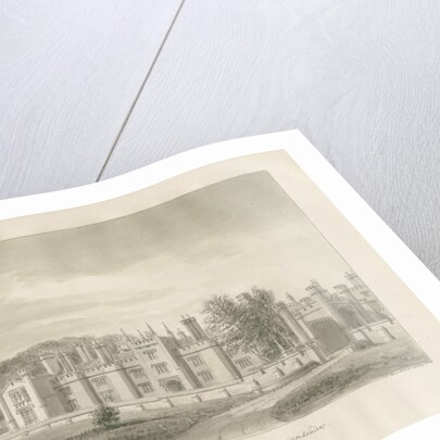 Blithfield Hall: sepia drawing, 1823 by John Buckler