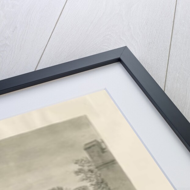 Blithfield Hall - Kitchen Court: sepia drawing, 1823 by John Buckler