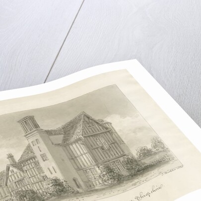 Boscobel House: sepia wash, 1820 by John Buckler