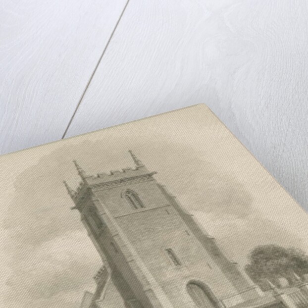 Bradley Church: sepia drawing, 1842 by John Buckler