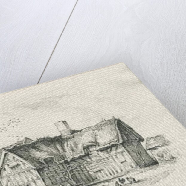 Bradley 'Priory' : pen drawing, 1838 by Thomas Peploe Wood