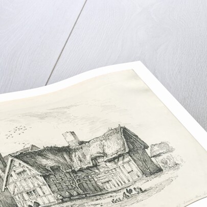 Bradley 'Priory' : pen drawing, 1838 by Thomas Peploe Wood