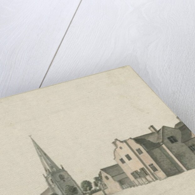 Brewood Grammar School: coloured pen drawing, nd [?19th cent] by School English