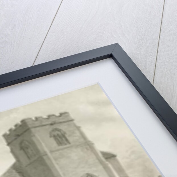 Burslem - St. John's Church: sepia drawing, 1844 by John Buckler