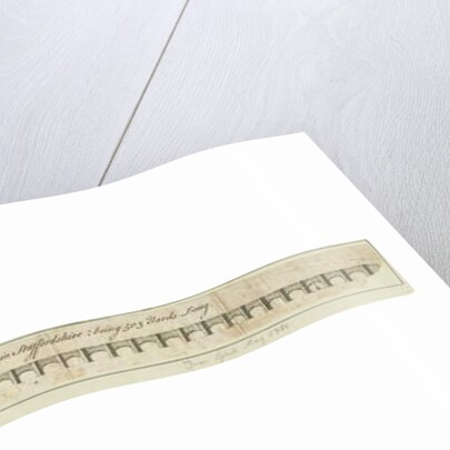 Burton-upon-Trent Bridge and Town: engraving, nd [1751] by School English