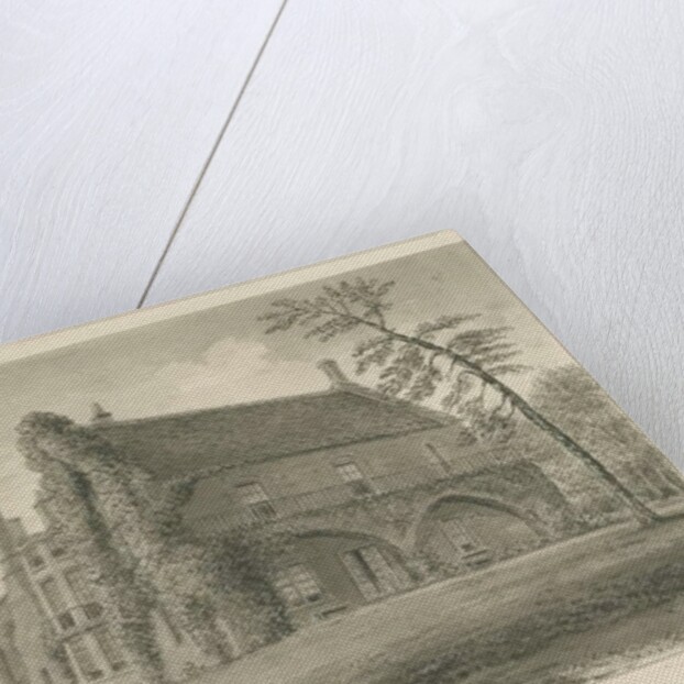 Burton-upon-Trent Abbey: sepia drawing, 1839 by John Buckler