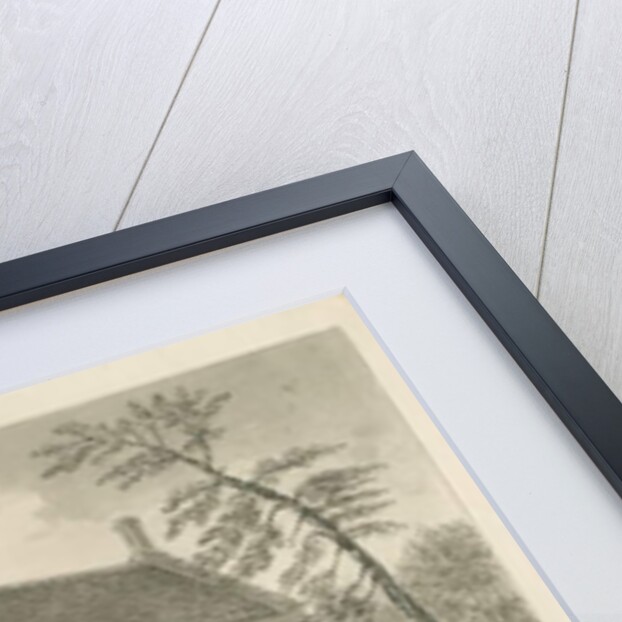 Burton-upon-Trent Abbey: sepia drawing, 1839 by John Buckler